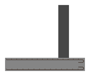 Figure 6(c): 180° hooked bar: maximum anchorage capacity for constrained situations