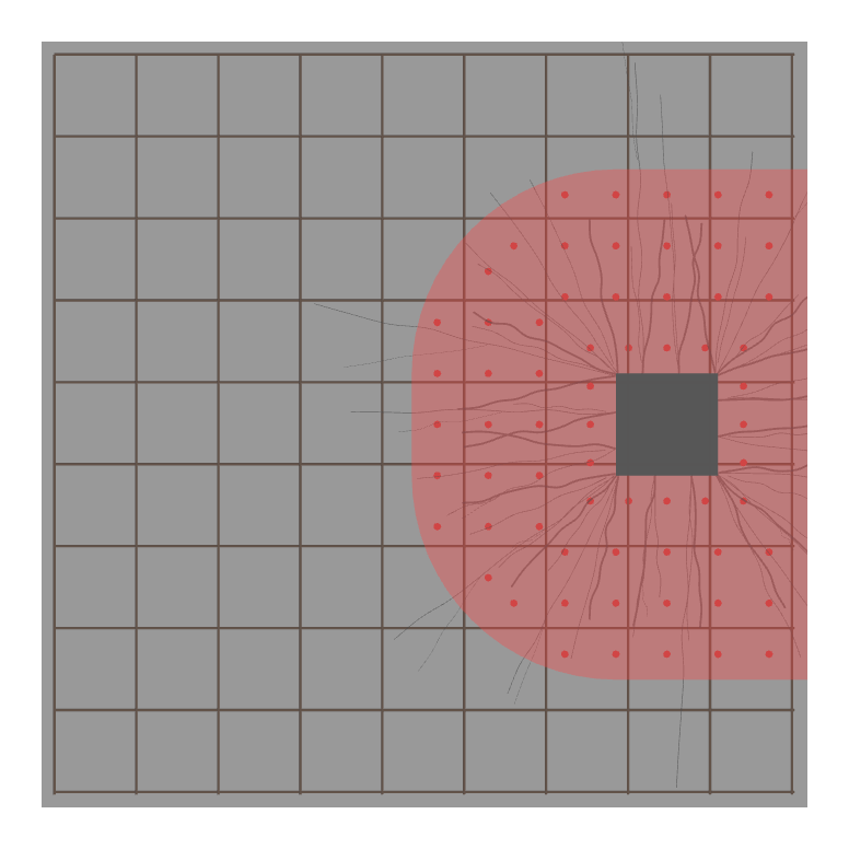 Figure 9: Plan view for an edge column