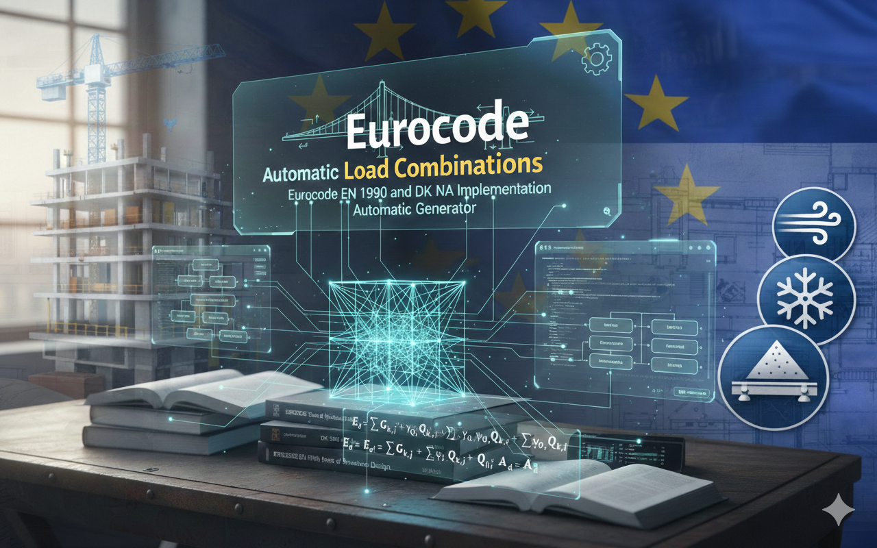 Featured image: Automatic Load Combination Generator: Eurocode EN 1990 and DK NA Implementation